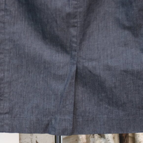 Ann Taylor Petite Grey Chambray Stretch Cotton Blend Classic Pencil Skirt Sz 10P - Picture 4 of 6